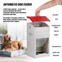 Galvanized Automatic Dog Feeder Large Breed Dog Food Dispenser for Large Dogs, 25lbs Outdoor Pets Feeder Gravity Food Feeder