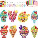 3 x WorldBazaar Ice Cream Suncatcher Crafts 16 Sets Classroom Activities