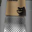 Dual Wall Stainless Steel Large Lick Mat for Dogs & Cats, Chew-Proof Slow Feeder, Anxiety Reducer, Whisker-Friendly for Cats, Non-Slip Heavy Duty Base, Raw Feeding Pad, Dishwasher Safe [Large-2Pack]