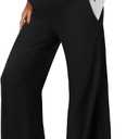 Peauty Buttery Soft Maternity Palazzo Pants Over The Belly, Wide Leg High Waisted Pregnancy Yoga-Pants(XX-Large, Black)