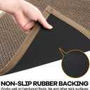 Hargiis Kitchen Rug, Rubber Non Slip Kitchen Rugs Washable, Absorbent Runner Mat for Floor, Machine Washable Standing Mats for in Front of Sink, Door, Laundry, Entryway, Hallway (Brown, 70" 20")