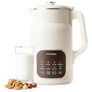 Cucinara Nut Milk Maker Machine, 59oz â€“ 8-in-1 Almond, Oat, Soy, Rice & Cashew Milk Maker | No Pre-Soaking | 24H Timer, Auto-Clean, 304 Stainless Steel, BPA-Free