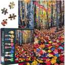 Puzzles for Adults 1000 Pieces  Fallen Leaves Jigsaw Puzzle (27.5x19.7 Inch), Forest Landscape Challenging Puzzles for Adults, Family Game for Men & Women Home Decor Gift (Trees Series)