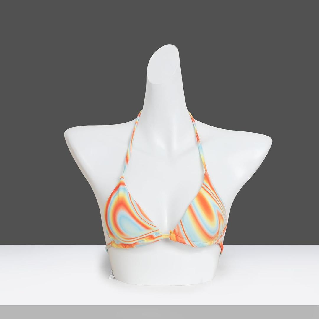 Female Breast Mannequin PP Material Half Body Posing Torso, Underwear Mannequin for Swimwear Clothing Form Shopwindow Display, White Colour, female chest mannequin-A