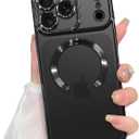 ZIYE Magnetic Case Made for iPhone 17 Pro 6.3 Inch [Compatible with MagSafe] Soft TPU Slim Phone Cover Anti-Scratch Drop Protection Clear Phone Case for Women Men, Black