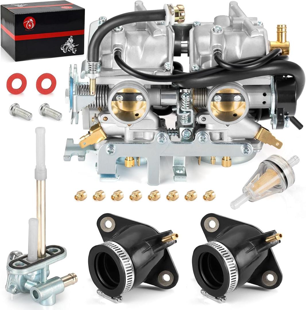 Carburetor Carb & Fuel Petcock Intake Manifold for Yamaha V-Star 650 XVS650 1998-2014