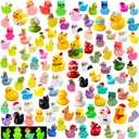 110 Pcs Multicolor Mini Resin Ducks, Tiny Ducks to Hide, Little Ducks Figurines Small Miniature Ducks Figures Bulk for Mini Fairy Garden, Dollhouse Decoration Micro Landscape Ornament