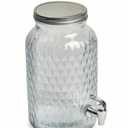 Dash of That Clear Glass Textured Beverage Dispenser
