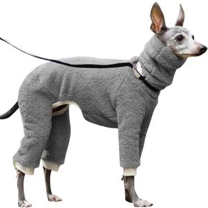Esobo Fashion Winter Dog Warm Coat Jacket Four-Legged Neck Warm Pet Sweaters for Small Medium Large Dogs (Grey)