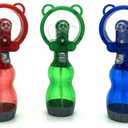 Water Misting Fan Portable Handheld Outdoor Carabiner Mini Fans Hand Atomizer for Summer Beach, Travel, Camping, BBQ and More Outdoor Activities (3 Piece Set) (Red/Green/Blue)