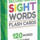 Sight Words Flash Cards 2nd Grade - 120 High Frequency Words from Dolch's and Fry's Lists for 7-8 Years