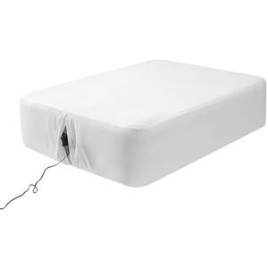 Akicia Fitted Sheet for Queen Air Mattress, with 18-24 Inch Extra Deep Pocket, Soft Breathable Bed Sheet Bottom Mattress Cover for Inflatable Air Bed, White