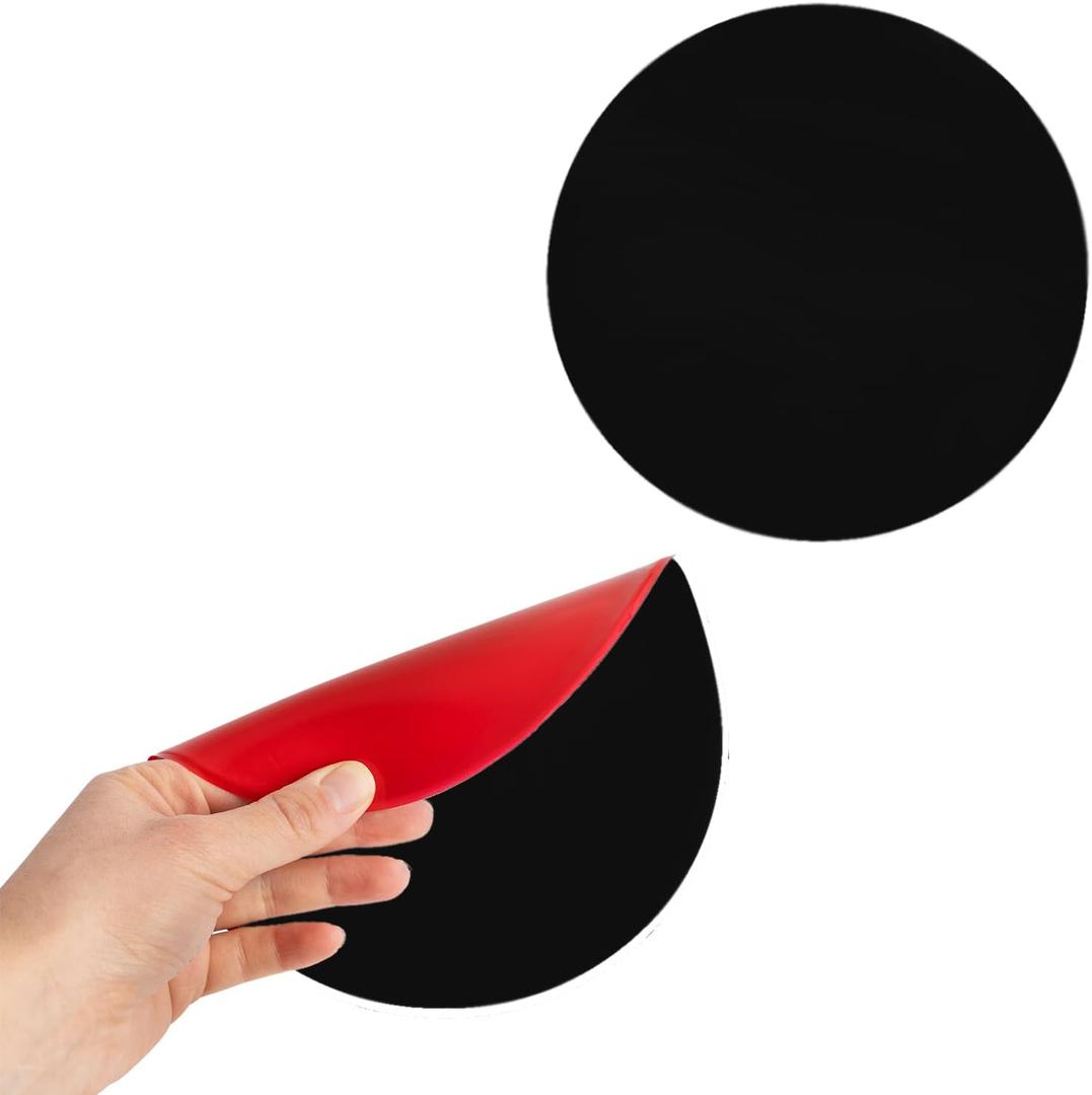 RUBBER BOND 2-Pack Ceiling Cover Plate Wall Hole Cover - 7-inch Round Self-Adhesive Plate for Ceilings or Wall - Black