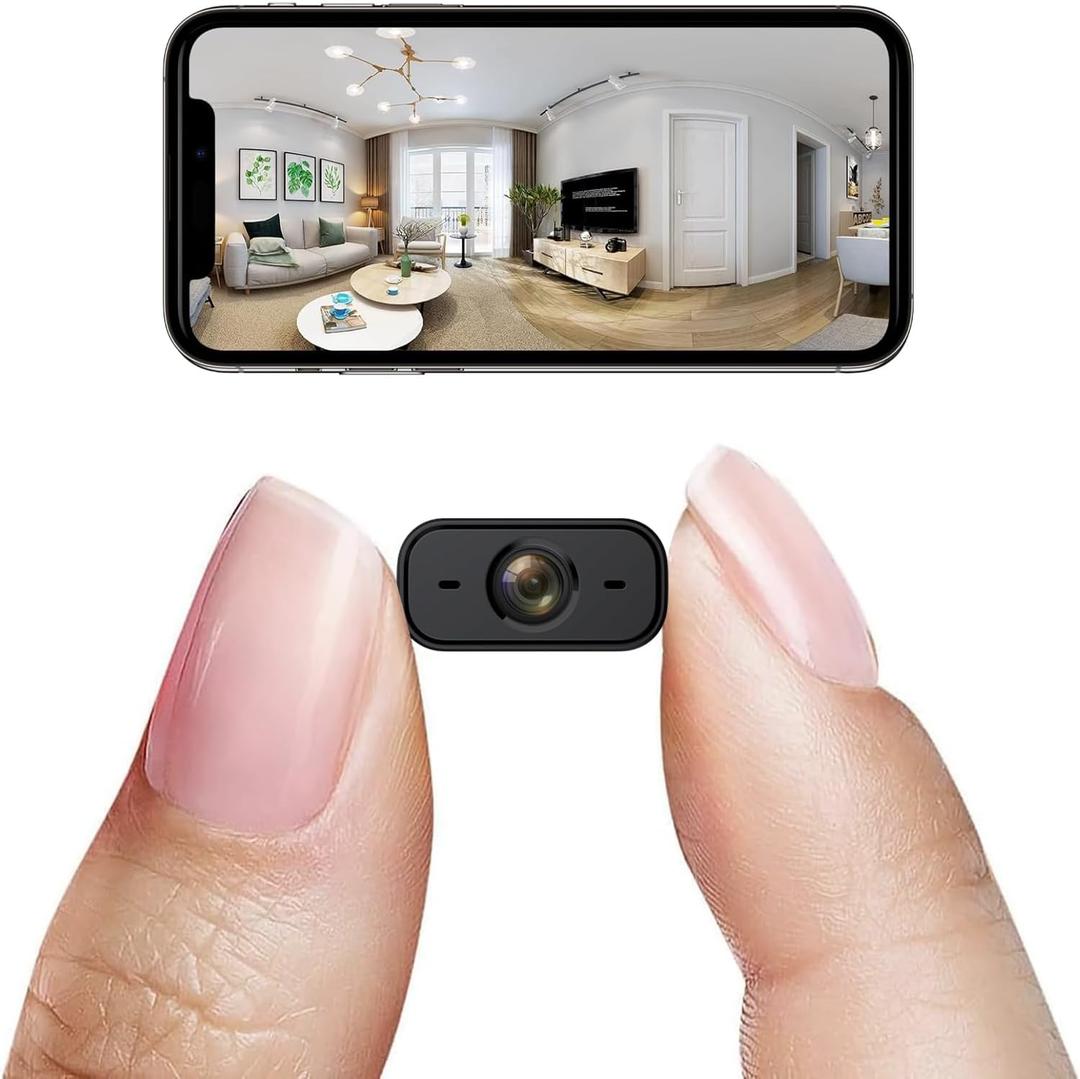Mini Hidden Camera, Small Spy Cameras Hidden Wireless Home Cameras Indoor Nanny Spy Camera with 1080P HD and Night Vision for Home Security, Room, Pet, Baby
