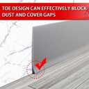 FONUNO Vinyl Wall Base Baseboard Molding Trim 4" Flexible Self Adhesive Rubber Wall Base Moulding Trim Peel and Stick Design, 4 Inch x 100 Feet, Gray