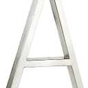 HASWARE Floating House Number Sign: 5 inch Modern Door Signage - Striking for Street Home Address Numerals (Silver, A)