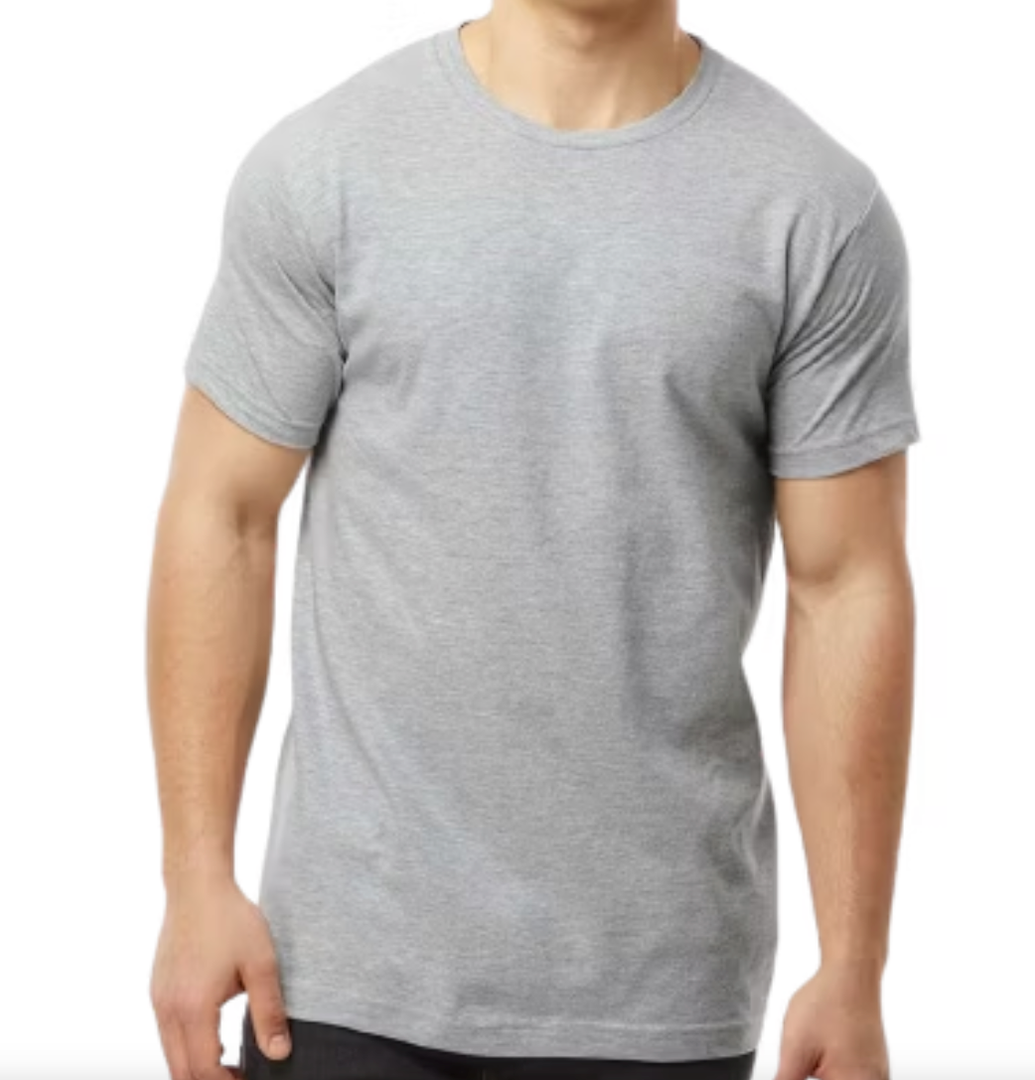 2 Pack Smoke Gray Tshirt Hanes tee Shirts Mens, Size M