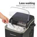 Hamilton Beach Portable Bullet Countertop Ice Maker Machine, Makes 26 Lbs/Day, 9 Cubes Every 6 Minutes, Self-Clean Function, for RV, Office, Kitchen, Dorm, Makes 2 Sizes, Black (86151)