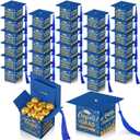 TaoBary 30 Pcs Graduation Cap Candy Box 2026 Graduation Decorations Party Favors Gifts Grad Cap Box with Tassel for Candy Chocolate Biscuit Supplies(Blue)