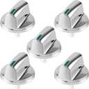 puxyblue 5 Pcs 00658161 Bosch Gas Cooktop Burner Stove Knobs Replaces 00653119 653119 658161 Compatible with NGM8054UC/03 NGM8654UC/03 NGM8654UC/04 Models