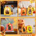 2 x Geelin Thanksgiving Wooden Pumpkin Photo Frame Crafts Fall DIY Picture Frames Bulk for Thanksgiving Home Table Tabletop Decorations(6 Pack,Novelty)