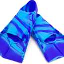 Gugmoy Kids Swim Fins,Comfortable Silicone Flippers for Swimming and Diving,Size Suitable Beginners Kids Girls Boys Adults (Large, PacificBlue)