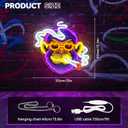 Cool Monkey Neon Sign, Smoking Monkey Led Sign for Wall Decor, Usb Powered Adjustable Brightness Anime Monkey Led Light for Bedroom Bar Pub Game Room Party Man Cave Decor, Unique Gift