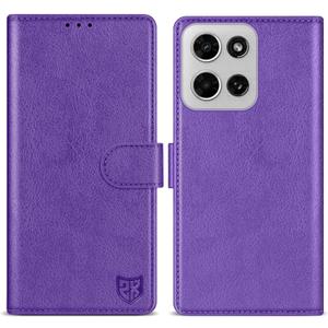 ZZXX for Motorola Moto G 2026 Wallet Case with [RFID Blocking] Card Slot Kickstand Magnetic Closure PU Leather Flip Fold Protective Phone Case for Moto G 2026 Case Wallet(Purple-6.7 inch)