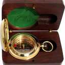 MAH Backpacking Navigation Handmade Brass Personalize Compass for Best Man Get Well Hiking Camping Hunting Trekking Sailing Adventure Travelling Graduation Day Birthday Gifts for Son Back to School