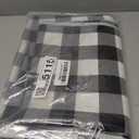 Smiry Rectangle Table Cloth, Waterproof Vinyl Tablecloths with Flannel Backing, Wipeable Buffalo Plaid Table Cover for Dining, Indoor and Outdoor (Black & White, 60"x84")