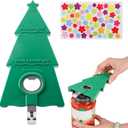 Christmas Tree Jar Opener - Multi-Functional Bottle & Can Opener for Weak/Arthritic Hands, Easy Twist Off Caps (0.6"-2.6"), Non-Slip Grip, Magnetic Fridge Decor, Great Gift for Pain-Free Opening