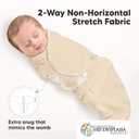 3-Pack Organic Baby Swaddle Sleep Sacks - Swaddles for Newborns, Infant 0-3 Months, Baby Girls, Boys, Soft & Snug Newborn Sleep Sack, Nursery Swaddling Blankets (Lil Fawn, OS)