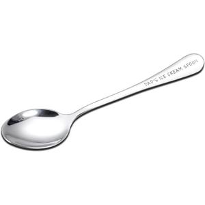 2 x Dads Ice Cream Spoon, Dad Gifts from Daughter, Birthday Gifts Christmas Stocking Stuffers for Dad, Gift for DAD Who Wants Nothing, Fathers Day Stainless Steel Ice Cream Spoons, Husband Gift from Wife