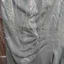Alex Evenings Women's Long Embellished Neck Mother of the Bride Dress with Elbow Puff Sleeve (Ice Sage, Size 14)