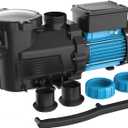 In/Above Ground Pool Pump, High Flow Powerful Self Priming Pool Pump with Timer, 3 HP 8169 GPH 110V