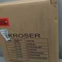 KROSER Hardside Expandable Carry On Luggage 22x14x9 Airline Approved With Front Business Pockets, 20 Inch Suitcases with Wheels, Carry on Suitcase with TSA Lock & USB Port, Black-Dark Red