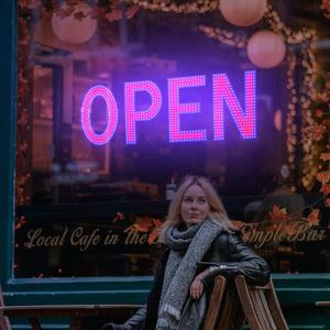 lulixilul LED Open Sign for Business, 40"x14" Dimmable Brightness Large Electric Light Up Sign, Hanging Installation for Store Restaurant Office Bar Hotel Salon (Red and Blue)