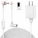 25FT Power Cord and Adapter Compatible with Ring Spotlight Cam Pro(Battery), Stick Up Cam Battery, Plug-in/ Stick up Cam Pro/ RingTilt Indoor Cam, 10W Ring Cable with Light DC Port & Type C Port