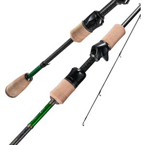 HANDING M1 BFS Rod Ultralight Fishing Rod 2-Piece Spinning & Baitcaster Rod with Seaguide RA Guides AA Cork Handle 30T Carbon Fiber for Trout Crappie Bluegill Yellow Perch Smallmouth Sunfish