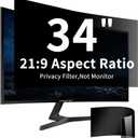 34 Inches Privacy Screen Filter for Curved 21:9 Ultrawide Monitor | Computer Privacy Shield | Anti Glare | Blue Light Filter | Eye Protection | Anti-Scratch Protector Film