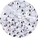 4500 Pcs SS6 2mm Flatback Rhinestones for Nails Art Crafts Glitter Round Gems Crystals DIY Clothes ShoesSilver)