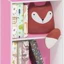 Furinno Luder 3-Tier Open Shelf Bookcase, Pink/White, 3-Tier, 9.3 x 16 x 31.4