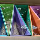 Sinload 6 Pcs 3 Ring Binder 5 Inch D Ring with Pockets, Multicolored