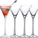 Crystal Martini Glasses, Set of 4, Hand Blown Stemware for Cocktails, 4.6oz