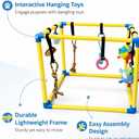 Puppy Play Gym with Five Hanging Toys and Lightweight PVC Frame