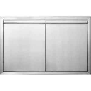 JIE JIN BBQ Access Door 30" W X 21" H Outdoor Kitchen Doors Double Doors Thickened 304 Stainless Steel Outdoor Kitchen Accessories Door for Indoor/Outdoor Kitchen Outdoor Cabinet BBQ Island