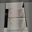 Pajean 50 Pcs Share a Memory Cards for Collections of Life, Memory Cards Box for Guest Ideas Funeral Graduation Wedding Bridal Shower Birthday Anniversary Retirement(Black, Gold)