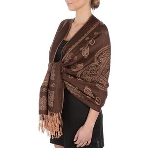 Sakkas Lightweight Two Tone Paisley Design Pashmina Fringe Scarf/Stole/Wrap