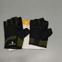 ATERCEL Workout Gloves for Men and Women, Exercise Gloves for Weight Lifting, Cycling, Gym, Training, Breathable and Snug fit, Green, Large