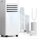 10000 BTU Portable Air Conditioner, 4-in-1 Cools 450 Sq.Ft, Quiet AC with Fan & Dehumidifier, LED Display, Remote, 24H Timer, Portable AC Units with Window Kit, for Bedroom/Office/Dorms